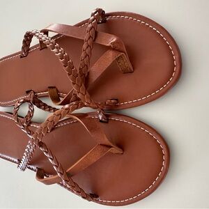 Women's Brown Braided Sandals